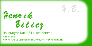 henrik bilicz business card